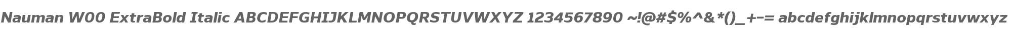Nauman W00 ExtraBold Italic