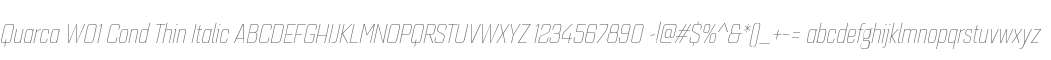 Quarca W01 Cond Thin Italic