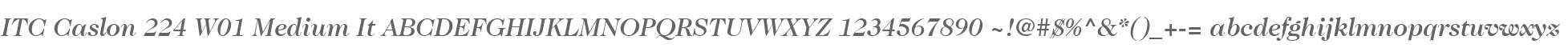 ITC Caslon 224 W01 Medium It