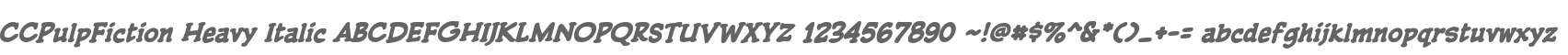 CCPulpFiction Heavy Italic