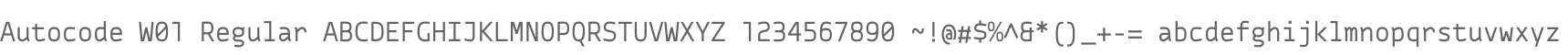 Autocode W01 Regular