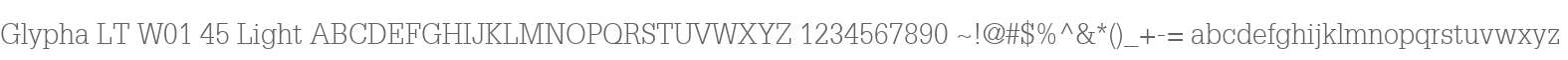 Glypha LT W01 45 Light