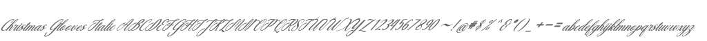 Christmas Glooves Italic