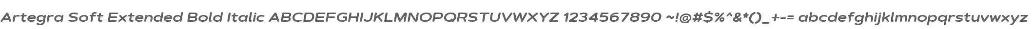 Artegra Soft Extended Bold Italic
