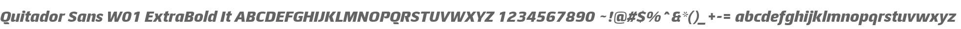 Quitador Sans W01 ExtraBold It