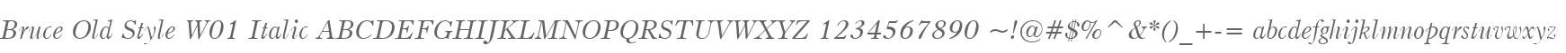 Bruce Old Style W01 Italic