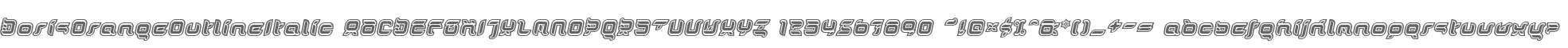 DorisOrangeOutlineItalic