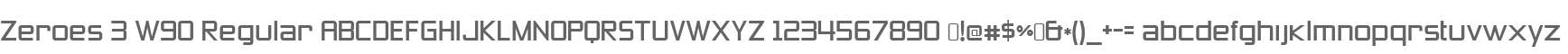 Zeroes 3 W90 Regular