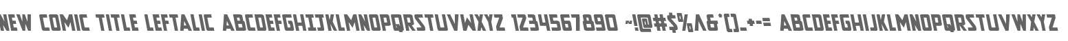 New Comic Title Leftalic