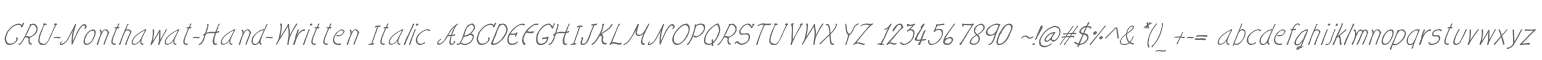 CRU-Nonthawat-Hand-Written Italic
