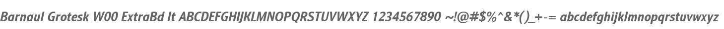 Barnaul Grotesk W00 ExtraBd It