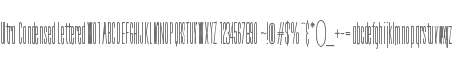 Ultra Condensed Lettered W01