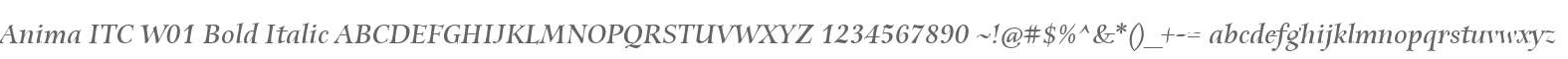 Anima ITC W01 Bold Italic