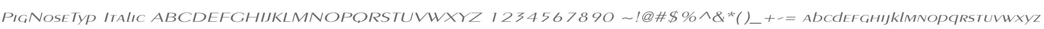 PigNoseTyp Italic