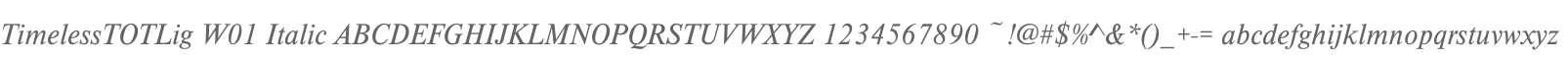 TimelessTOTLig W01 Italic
