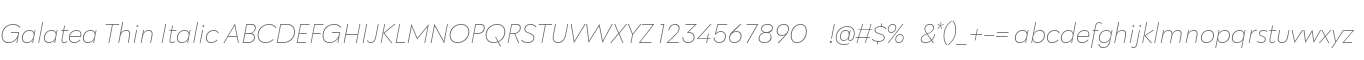 Galatea Thin Italic