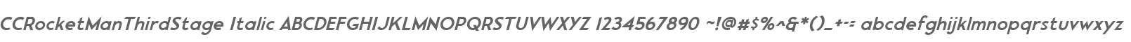CCRocketManThirdStage Italic