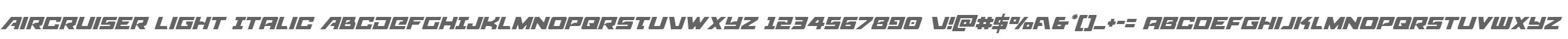 Aircruiser Light Italic
