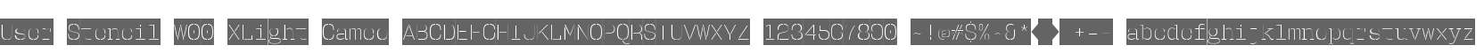 User Stencil W00 XLight Cameo