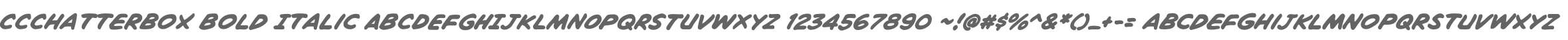 CCChatterbox Bold Italic