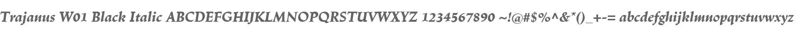 Trajanus W01 Black Italic