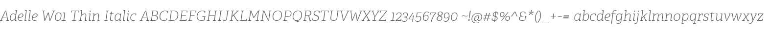 Adelle W01 Thin Italic
