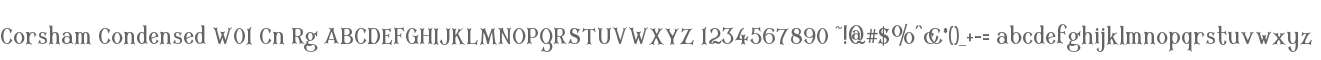 Corsham Condensed W01 Cn Rg