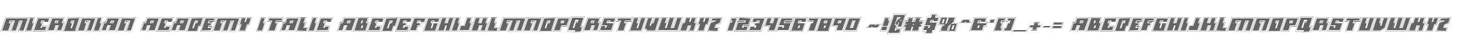 Micronian Academy Italic