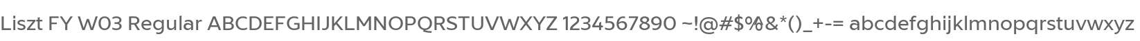 Liszt FY W03 Regular