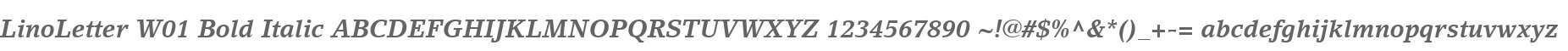LinoLetter W01 Bold Italic