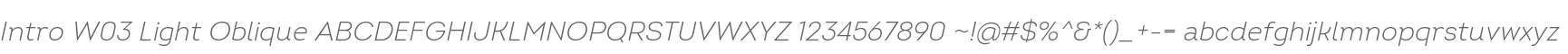 Intro W03 Light Oblique