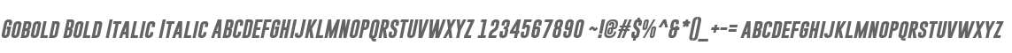 Gobold Bold Italic Italic