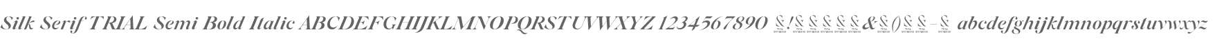 Silk Serif TRIAL Semi Bold