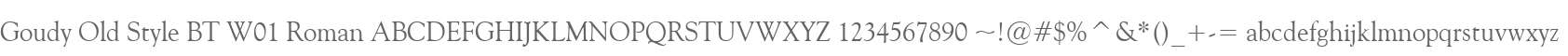 Goudy Old Style BT W01 Roman