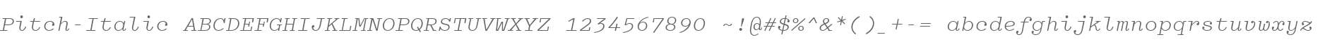 Pitch-Italic