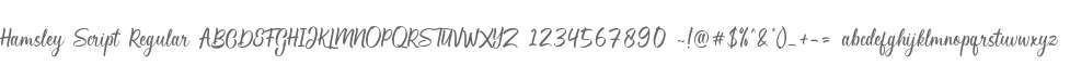 Hamsley Script
