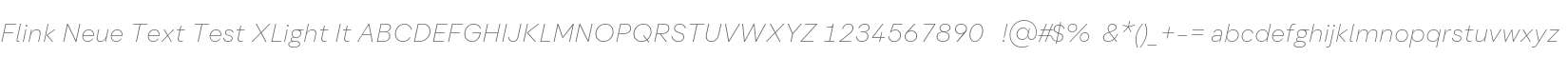 Flink Neue Text Test XLight