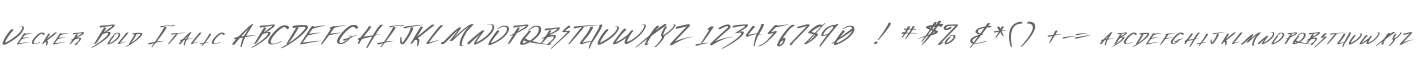 Vecker Bold Italic