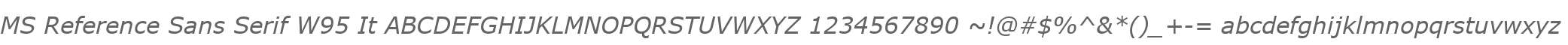 MS Reference Sans Serif W95 It