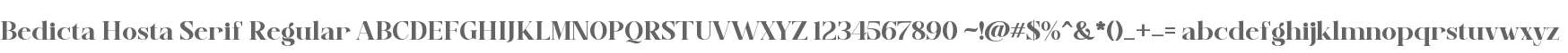 Bedicta Hosta Serif