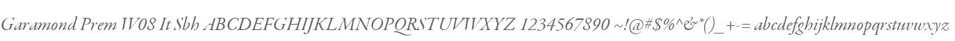 Garamond Prem W08 It Sbh