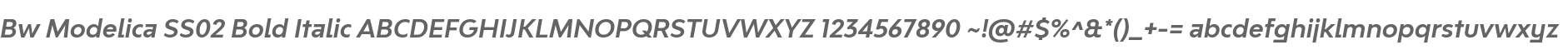 Bw Modelica SS02 Bold Italic