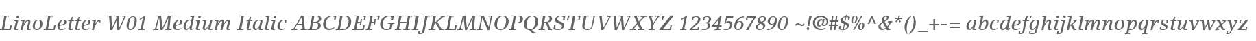 LinoLetter W01 Medium Italic