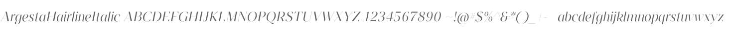 ArgestaHairlineItalic