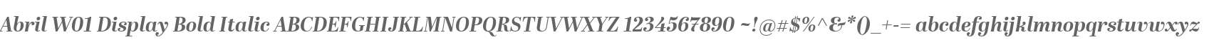 Abril W01 Display Bold Italic