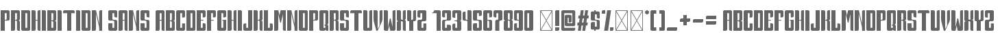Prohibition Sans