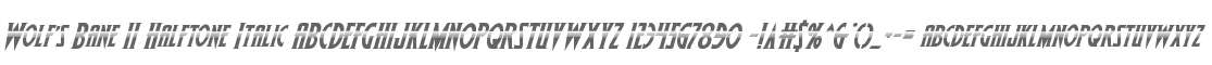 Wolf's Bane II Halftone Italic