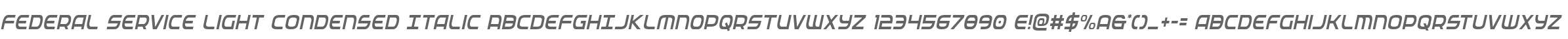 Federal Service Light Condensed Italic