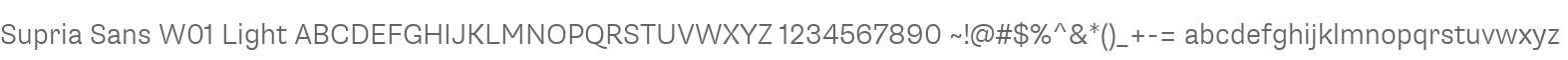 Supria Sans W01 Light
