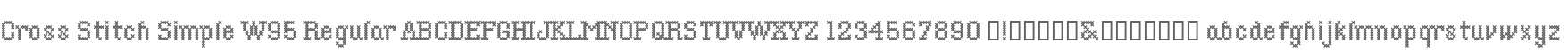 Cross Stitch Simple W95 Regular